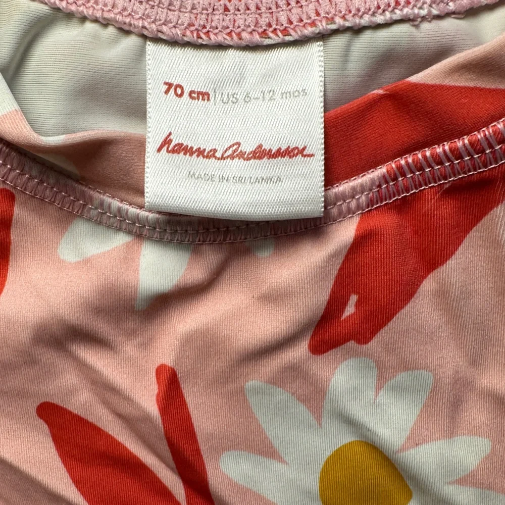 Hanna Anderson Sunblock Rash Guard Happy Pink‎ Daisies 6-12 mos 70cm
